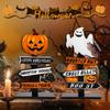 Halloween Kürbis Geist Holzornament, Tischdekoration für Heimparty, Kindergeburtstagsgeschenk & Partygeschenke