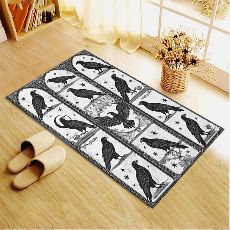 2025 New Gothic Bird Carpet Rug for Living Room Bedroom Home Sofa Decoration,Kids Play Non-slip Floor Mat50