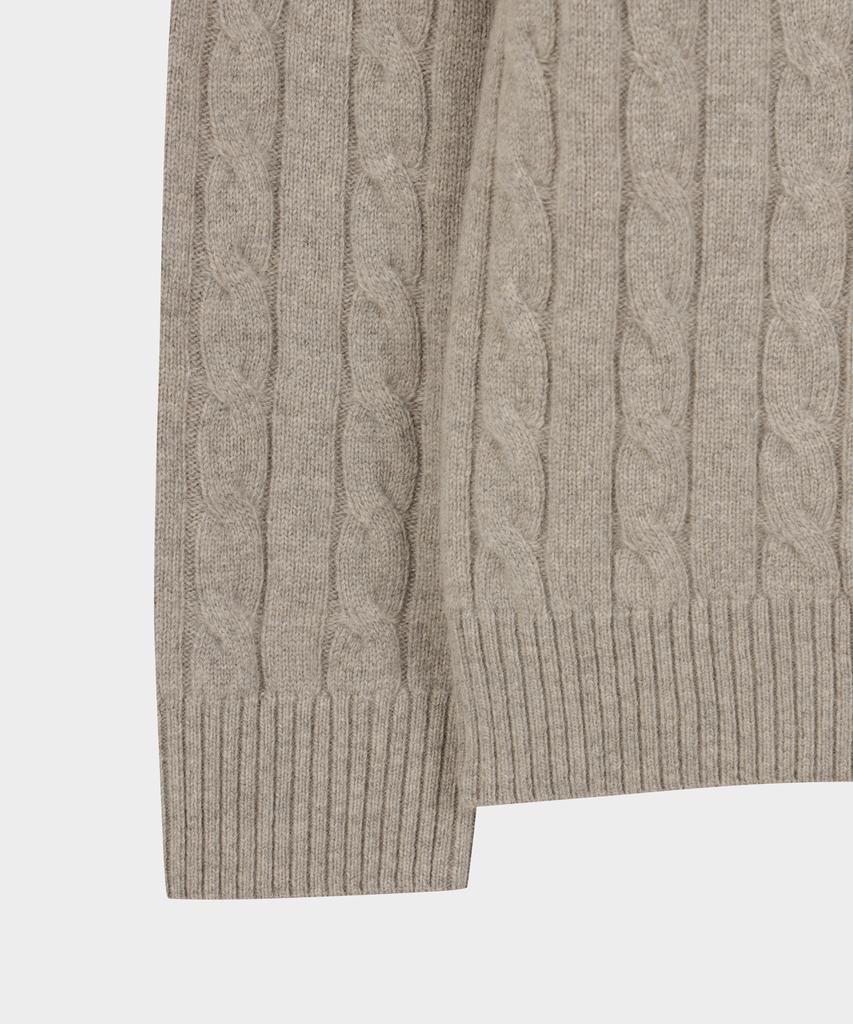 BROOKS BROTHERS [Heritage] Wool Cashmere Cable Sweater (Light Grey) (Bbwrmhg411)