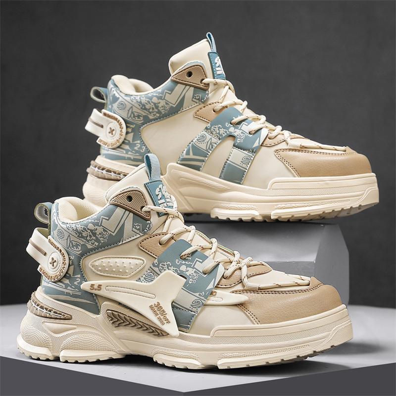 High-top autumn and winter 22 new youth sports and leisure running heightening basketball dad trendy shoes