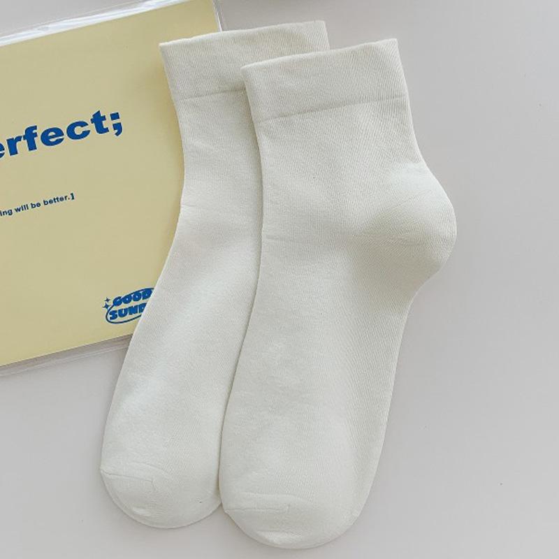 Atmungsaktive nahtlose Damensocken, einfarbig, lockerer Bund, antibakteriell, pillingfrei, ideal für Frühling/Herbst und die Zeit nach der Geburt.