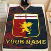 1 Stück Individueller Name Genoa CFC Gemustert Flanell Decke Geeignet für Alle Jahreszeiten für Heimdekoration Wärme und Komfort Geschenke Feiertagsgeschenk_lx