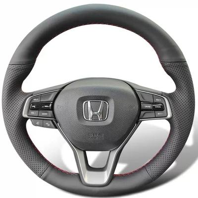 Car Steering Wheel Cover For Honda Accord 10 2018-19 Ight  DIY Hand Stitch Microfiber Leather Braid Cover Car Accessories