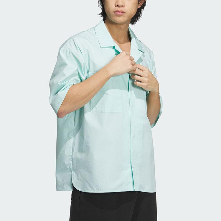 adidas Camiseta Gráfica de Manga Curta Estampa Anime MBTI Casual Solta Masculina Tops Azul-Claro JN4512