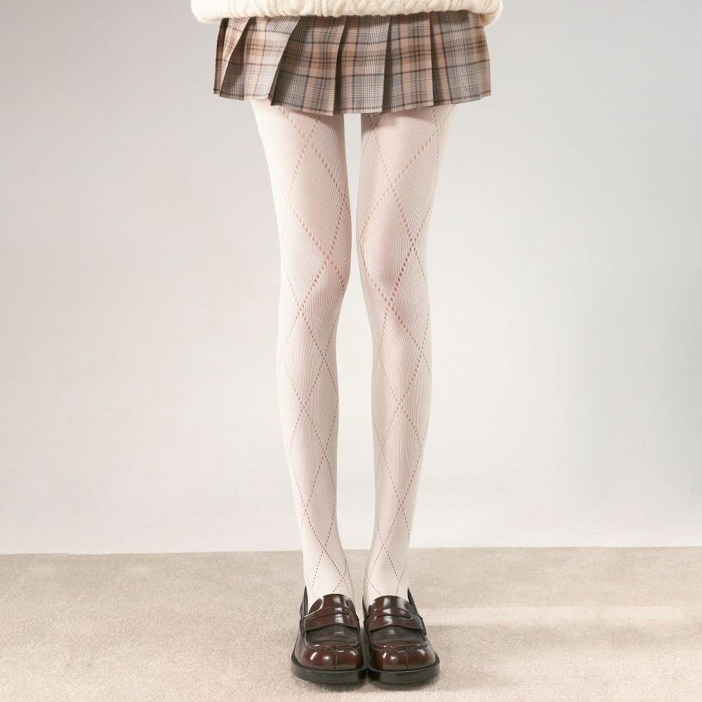 Jacquard Slim Stockings Hollow Out Leggings Sexy Women Tights Female Lingerie