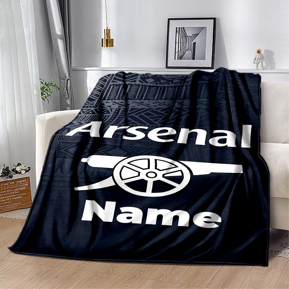 Arsenal Fan Art Personalized Text Blanket Gift Personalized Blanket Ultra-Soft Throw For Home Decor Office Bedding Seaside Four Seasons Universal