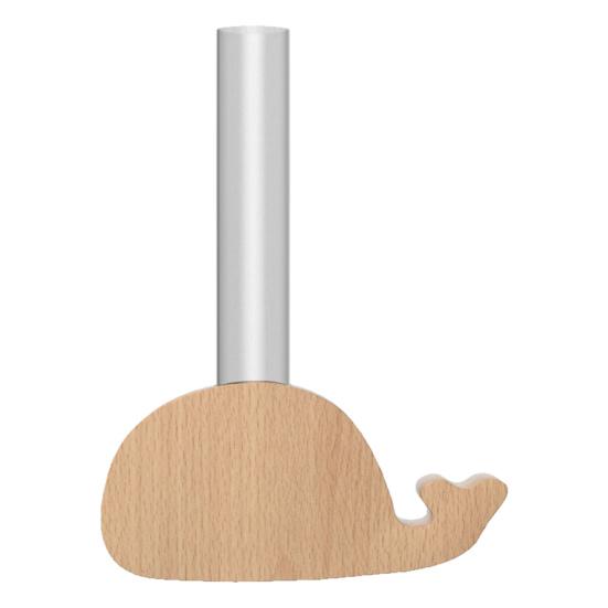 Fridge Magnet Vase Clear Glass Tube Vase with Wooden Base Magnetic Mini Vase for Flowers Herbs Refrigerator Kitchen Decor