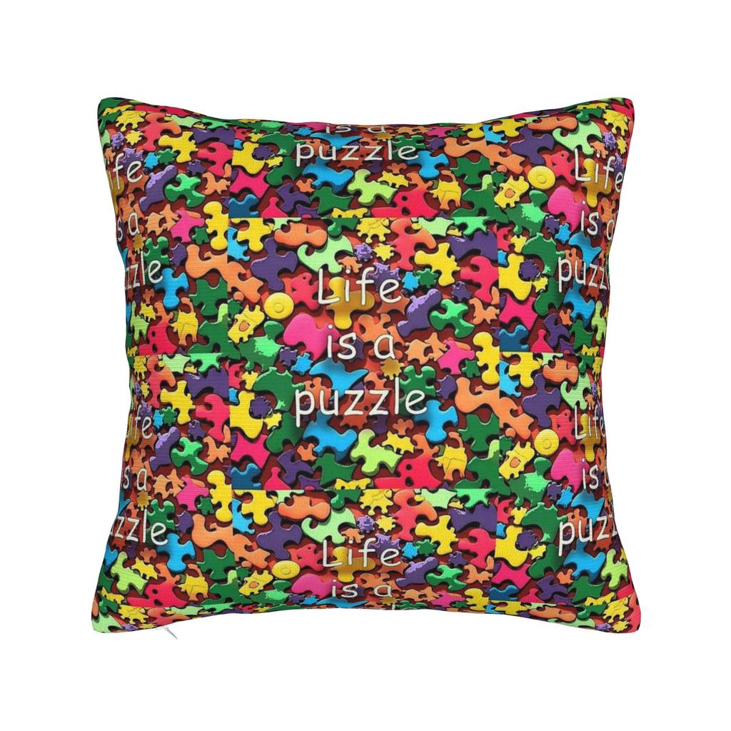 Pillow Case Pastel Candy Autism Awareness Puzzle Soft Pillow Cover For Wedding Party Home Decor Fashion Pillowcases