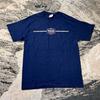 Y2K Hanes Samuel Adams Bier Promo T-Shirt Herren L Dunkelblau Grafikdruck