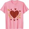 Cupid Arrow Heart Print Casual Men's Cotton Graphic Tee Daily Short Sleeve T-Shirt