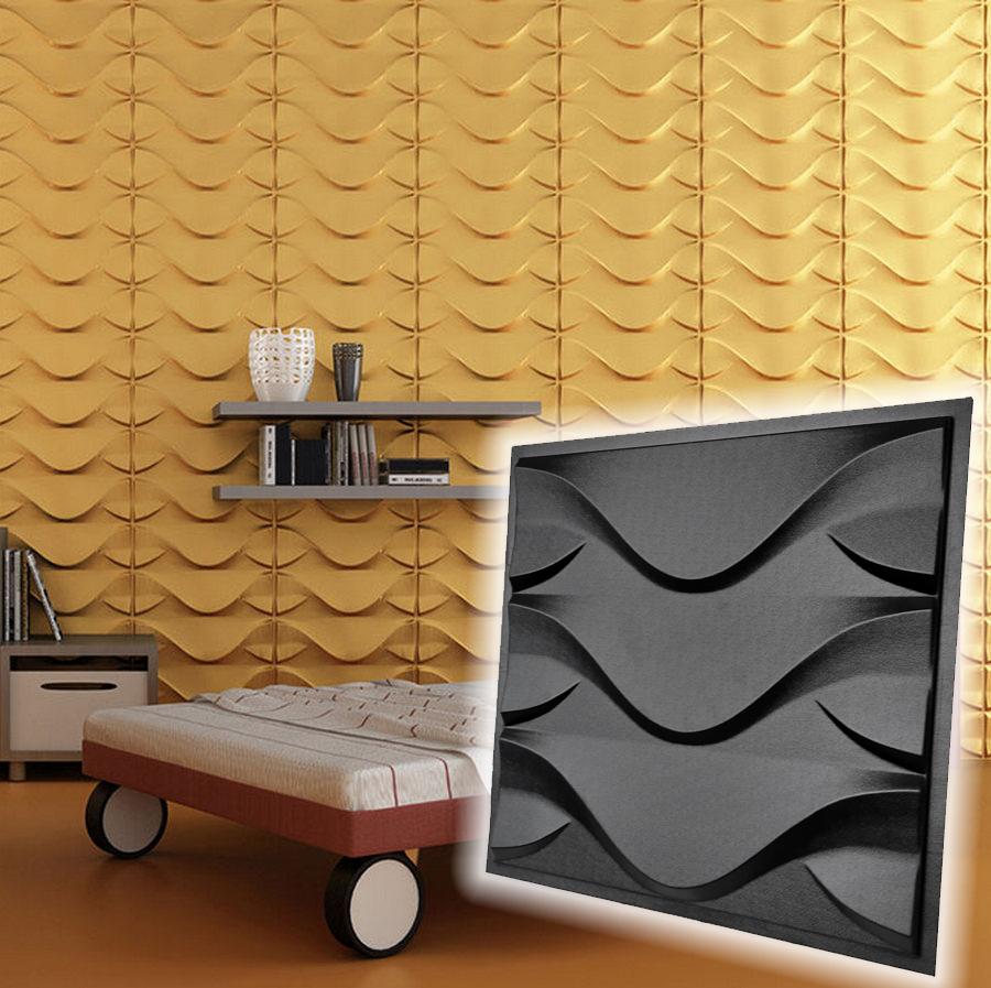Plastová forma pro výrobu 3D panelu „Marshmalloy“(3D forma na dekorativní stěnové panely na sádru a beton) Nástěnná dekorace.