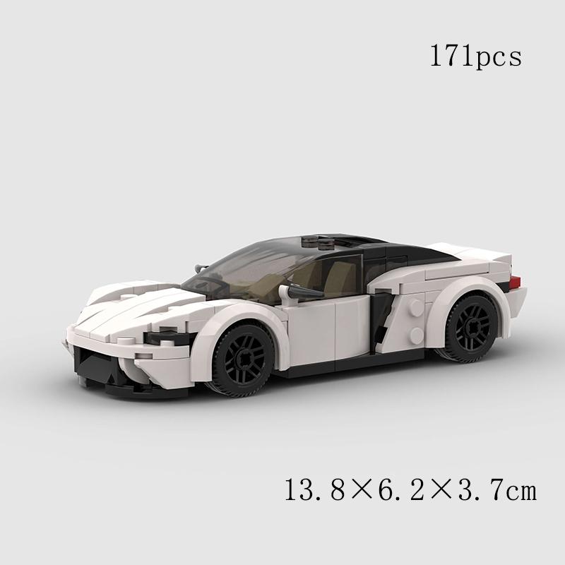 MOC Classical Speed Old Car City Super Racer Model Building Blocks Technical Sports Racing Vehicle Bricks Christmas Gift Kid Toy