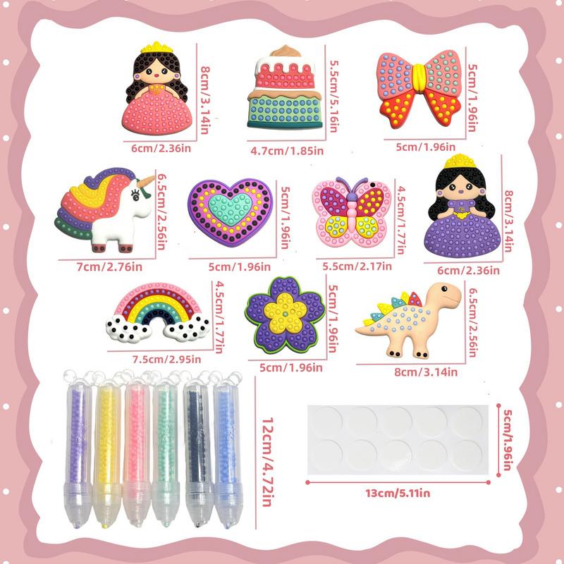 Bead Painting Kit for Kid Art Crafts & Cartoon Kit for Children's Painting Bright Colors Decorative Paintings for Decorating