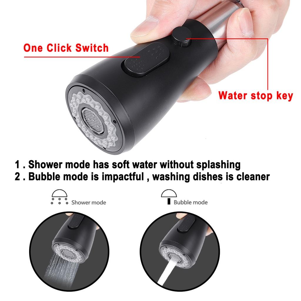 Black Pull Out Black Kitchen Faucet Stainless Steel Kitchen Faucets Sink Mixer Tap Spout Finish Brushed Swivel Spray Spout Sink Faucet New