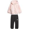 adidas Conjunto Deportivo Casual Ropa Deportiva Ligero con Capucha Cremallera Tejido de Punto Manga Larga Pantalones Cónicos Conjunto de 2 Piezas Trajes para Niños KB7417