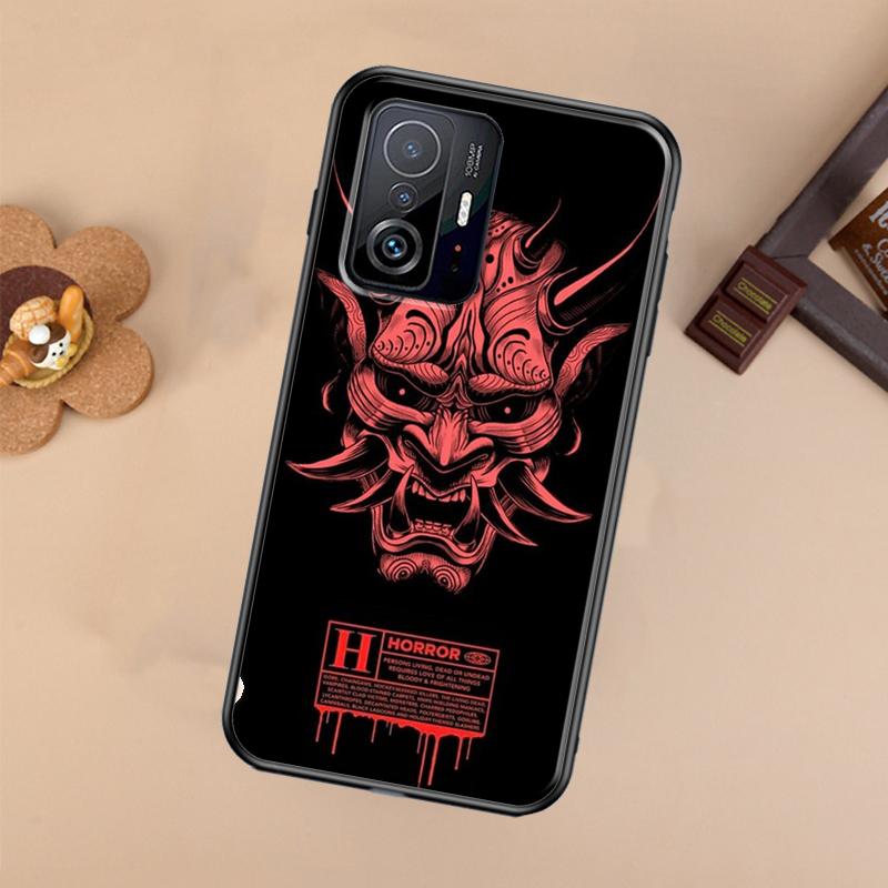 Hannya Demon Oni Case For Xiaomi POCO X7 Pro X3 X5 X6 F3 F5 F6 M6 Pro 11T 12T 13T 14T Pro 13 14 Ultra Cover