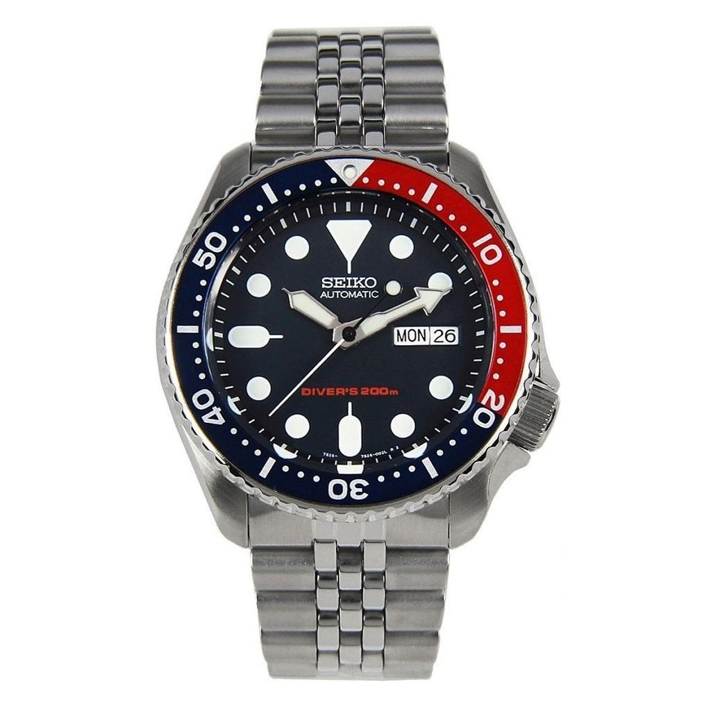 Überholte Seiko Automatische Taucheruhr 200M Jubilee-Armband SKX009K2 Herrenuhr