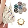 10PCS 14mm Apparel Sewing Flower-shaped Sparkling Hat Accessories Crystal Glass Stone Clothes Decoration Rhinestone Buttons