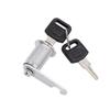 Practical Single Open Cabinet Lock Metal Cabinet Easy Replacement Door Lock Silver with 2 Keys Mailbox Lock Filing Cabinet