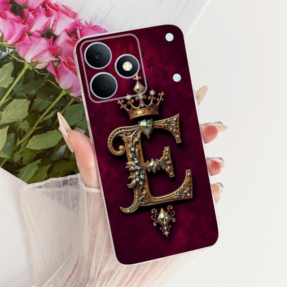 For Realme Note 80 2026 Royal Crown Initial Letter Couple Phone Case For Realme Note80 RMX5388 Soft Silicone TPU Covers Bumpers