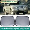 Espelho retrovisor traseiro de vidro com aquecimento, espelho retrovisor esquerdo e direito para Mitsubishi Pajero Shogun 2000 2001 2002 2003 2004 2005 2