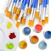 Painting Brushes Set Art Round Flat Hair Nylon Hair Paint Brush Oil Acrylic Watercolor Brush Kids/Artists/Beginners/Students