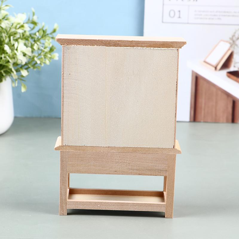 1:12 Dollhouse Miniature Wooden Rack Bookcase Model Furniture Accessories