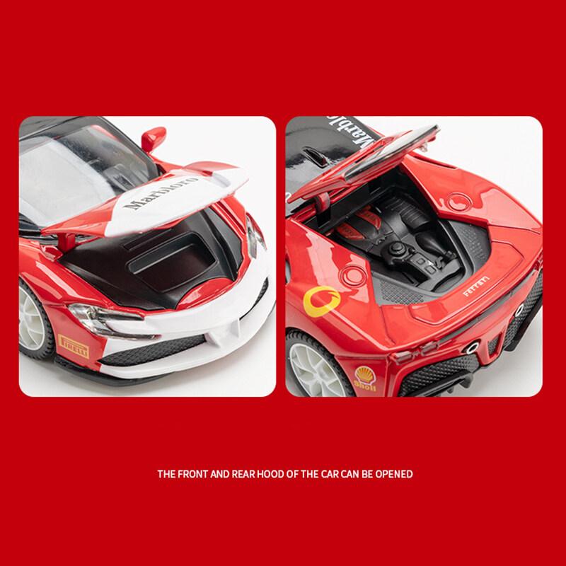 1/32 Scale SF90 Supercar Metal Diecast Alloy Toy Car Model Trucks For Kids Toys Vehicles Hobbies Collection