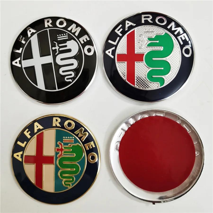 SYENG1 74MM Car Front Rear Emblem Trunk Badge Sticker Replace Accessories for Alfa Romeo Logo Giulia 159 147 156 Stelvio Giulietta Mito