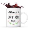 Mug - Thank You Adored Accountant - Ceramic - 325 Ml - Dishwasher and Microwave