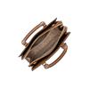 Michael Kors Mk Sheila Classic Logo Pendant Zipper Tote Bag Shopping Bag Coated Canvas Shoulder Handheld Crossbody Small 35S3G6HS5B-BROWN