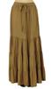 Bimba Boho Long Flaired Maxi Tier Skirt Elastic Waist Rayon Bohemian Skirts