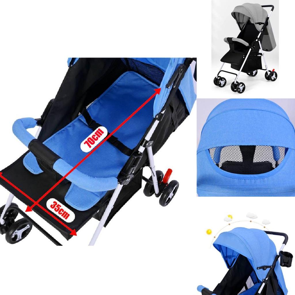 Multifunktionaler Kinderwagen Mit Verstellbarer Sitzlehne Leichtes Design Für Mühelose Ausflüge