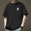 Zomer Trendy Hong Kong Stijl Veelzijdig Puur Katoen Korte Mouwen T-shirt voor Mannen Ins Trendy Merk High Street Los Ontwerp Niche T-shirt