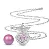 Cage Pregnancy Bola with Angel Wings Set with Crystals