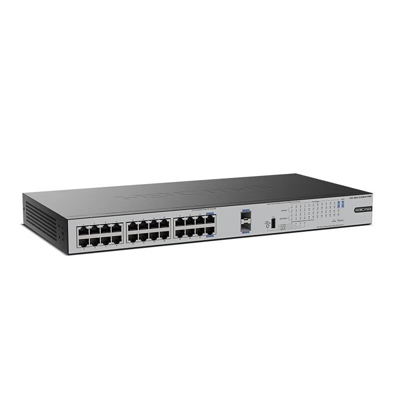 H3C Mini S1226FX-PWR 24-Port Gigabit PoE Network Switch