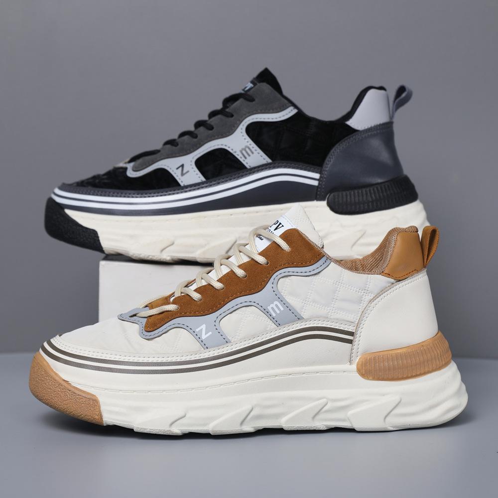 2024. aasta uued vabaaja tennised meeste kingad Trend Mitmekülgsed paksu tallaga tossud, mugavad hingavad nahast jooksujalatsid Zapatillas De Hombre