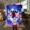 Japanese Anime Cute Cartoon Theme Sailor Moon Tsukino Usagi Blanket Suitable for Home Beds, Sofa Covers, Office Nap, Outdoor Warm Blankets O15