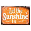 1pc Let The Sunshine In Wooden Sign - Wooden Wall Art, Engraved Wooden Foil Hanging Painting for Home, Restaurant, Bar, Cafe, Garage Decor
