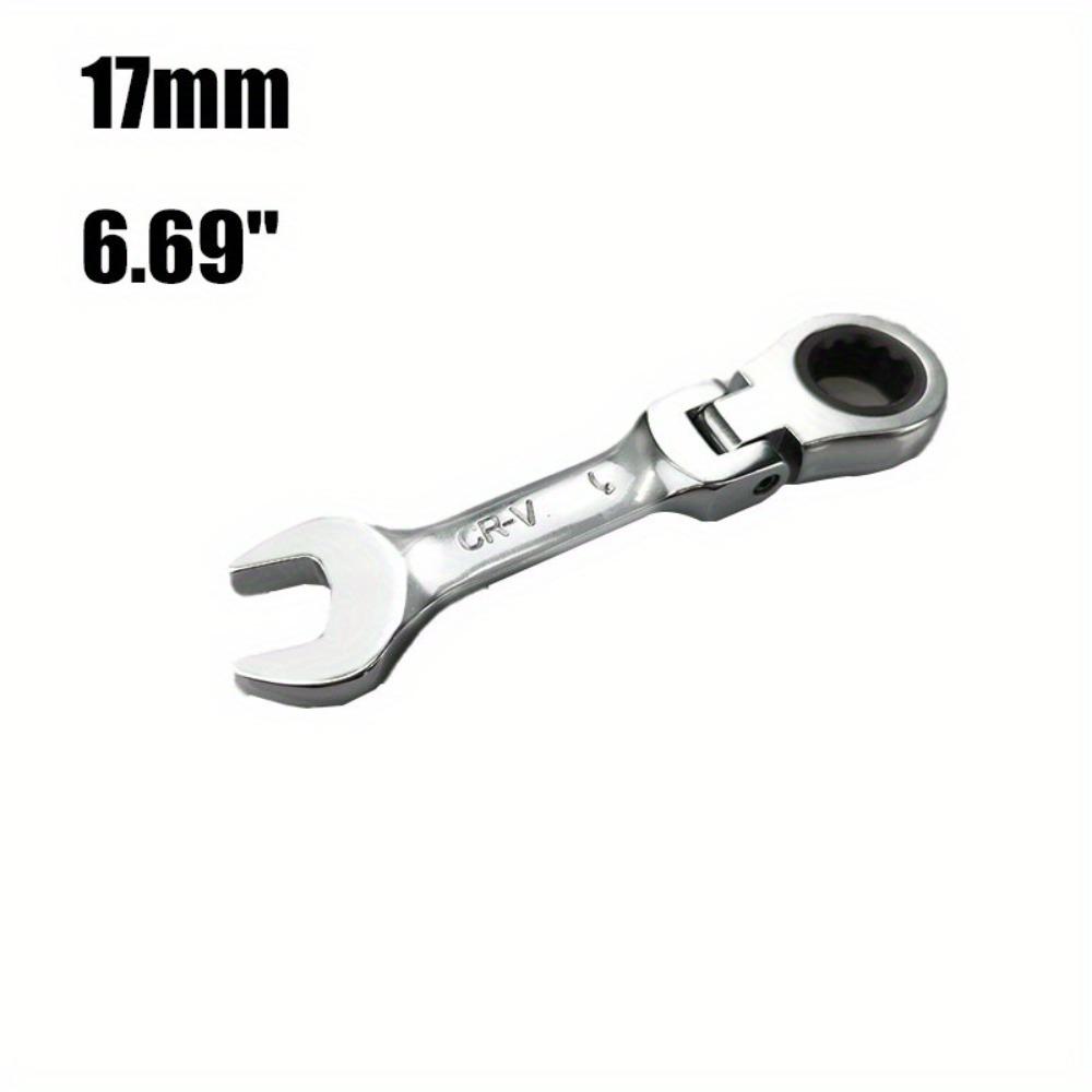Flexible Mini Short Handle Wrench Combination Wrench Ratchet Wrench Pivoting Head Ratchet