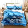 Dolphin Ocean Animal Bedding Set Twin Queen Size Duvet Cover Pillowcase for Kids Adults Home Textile