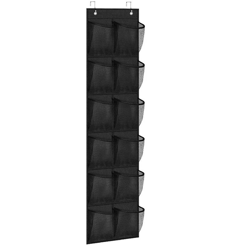 Over The Door Shoe Rack With 24 Large Mesh Pockets Hanging Shoe Organizer For Closet Hanging Shoe Rack Holder Hanger