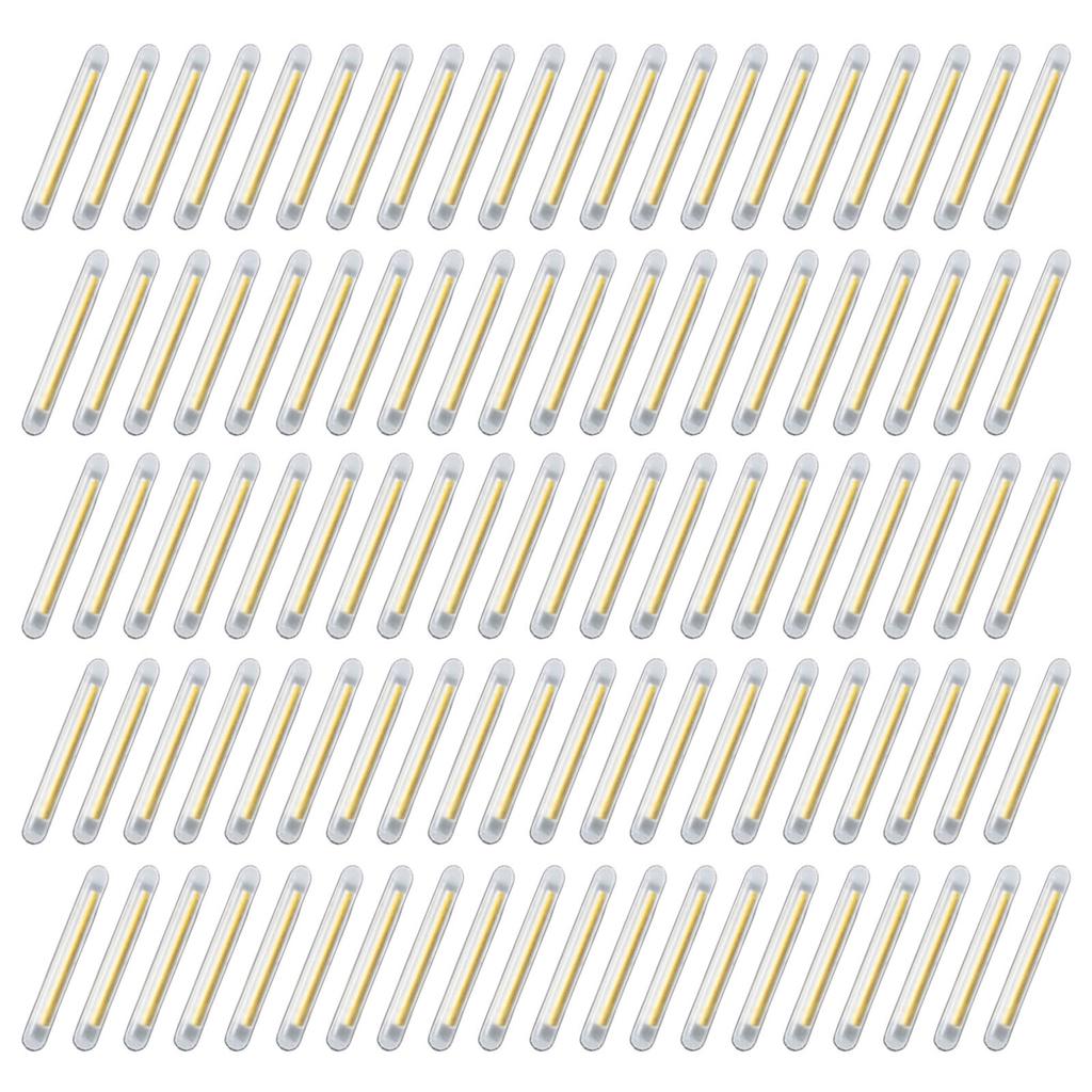 100Pcs Night Fishing Glow Stick Green Fluorescent Light Stick High Brightness Fishing Lightsticks Fit Most Float Types