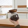 Clear Glass Jar Food Container Coffee Fashionable Canister for Kitchen
