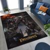 3D L-Lord of The Rings H-Hobbit Movie Board Rug for Bedroom Living Room Sofa Home Doormat Decor, Large Kids Non-slip Floor Mat