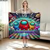 1PC Among Us Custom Name Patterned Flannel Blanket Suitable For All Seasons for Home Decor Warmth and Comfort Gifts Holiday Present