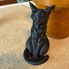 Elegancka Rzeźba Kota w Paski Figurka Kota Wystrój Domu Wewnątrz/Na Zewnątrz Uroczy Posąg Kota Ornament na Biurko Półki