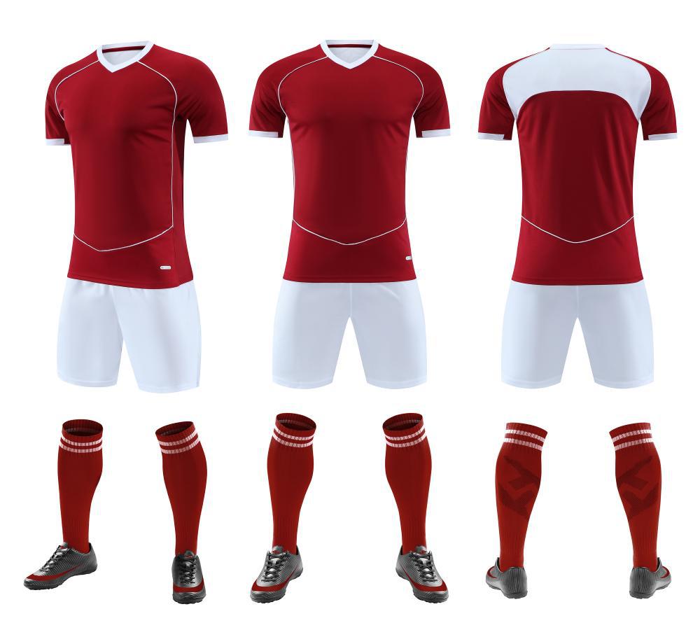 New Football Uniform Set Men'S And Women'S Competition Training Sports Team Uniform Number Diy Short Sleeve Jersey Adult Children