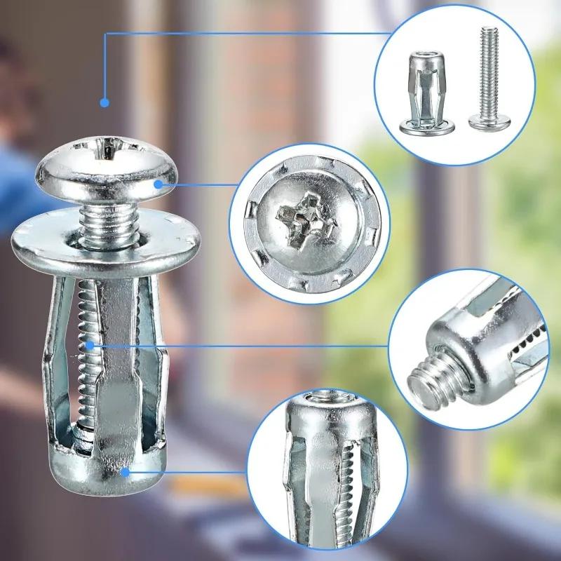 Petal Shape Rivet Nut Screw Bolt Kit Expansion Metal Rivetnut Panel License Plate Clamp Lock Jack Nuts Wall Fasteners
