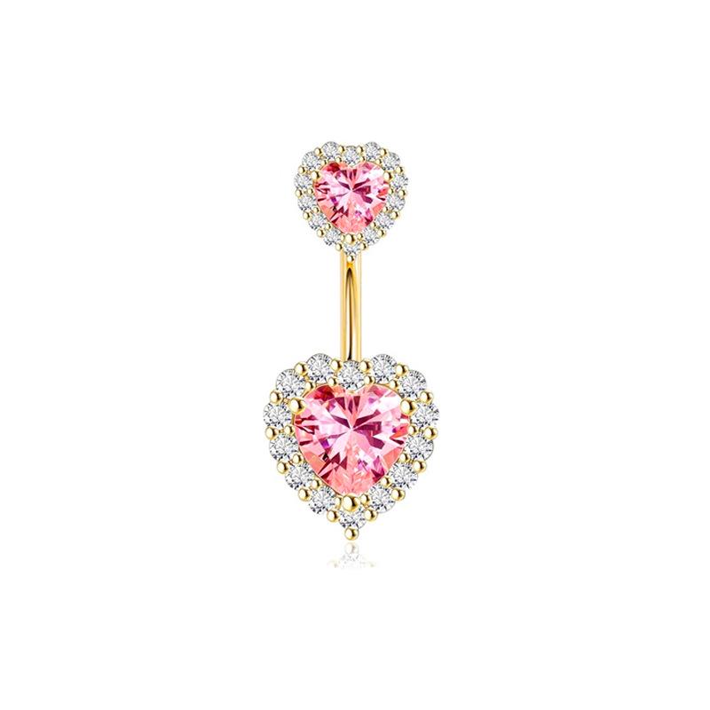 Vynikající sada nerezových zirkonových kroužků do pupíku - Super lesklé šperky pro piercing těla